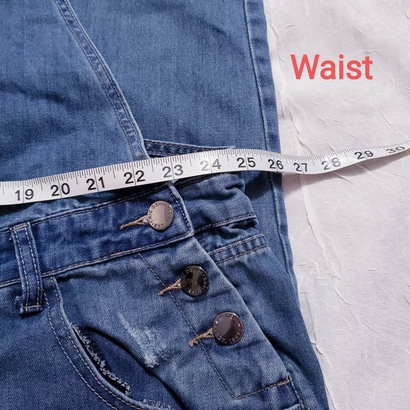 City Chic Blue Denim Overalls - Picture 3 of 10